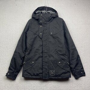 Y2K Burton Jacket Sz S Dryride Womens Dark Grey Snowboard Ski Winter Hooded Coat